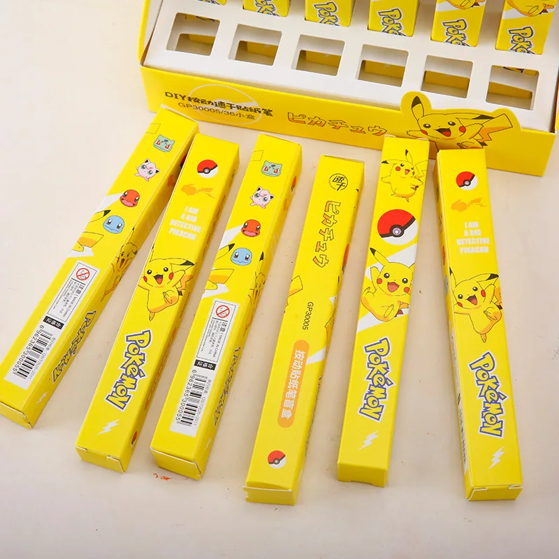 Pokemon Pikachu Blind Box Pen Press Gel Sticker Creative DIY Student Signature Birthday Gift School Supplies stationery | Игрушки и
