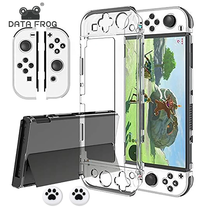 Data Frog Transparent Protective Case For Nintendo Switch Oled Console
