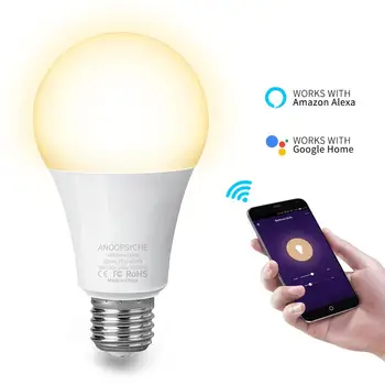 

2Pcs 10W WiFi Smart Bulb APP Dimmable Led Lamp With Remote Control Time Setting Warm White Lights Bulb Energy Saving For HomeE27