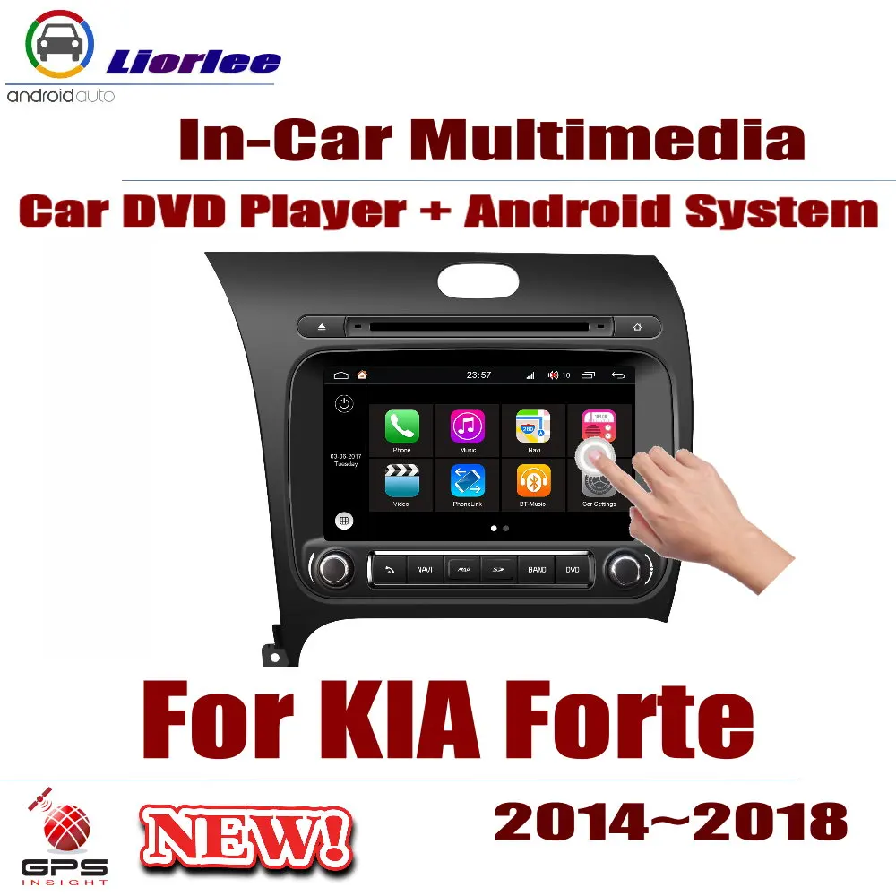 Автомобильный DVD плеер для KIA Forte 2014 ~ 2018 IPS LCD экран GPS навигация Android система Радио
