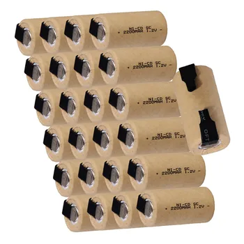 

25 pieces SC batteries 2200mah 1.2v subc nicd battery random color