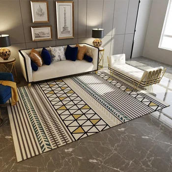 

Nordic Modern Style Simple Geometric Pattern Living Room Coffee Table Carpet Rectangular Blanket Can Be Customized