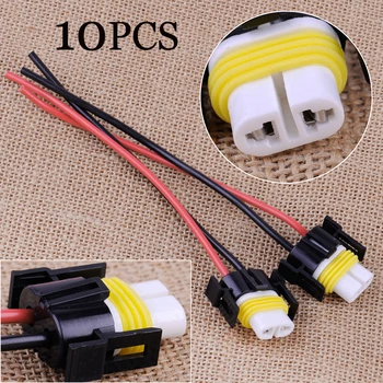 

10pcs H11 Fog Light Connector Female Socket Ceramic Plug LED Headlights Car Lights Accessories Assembly