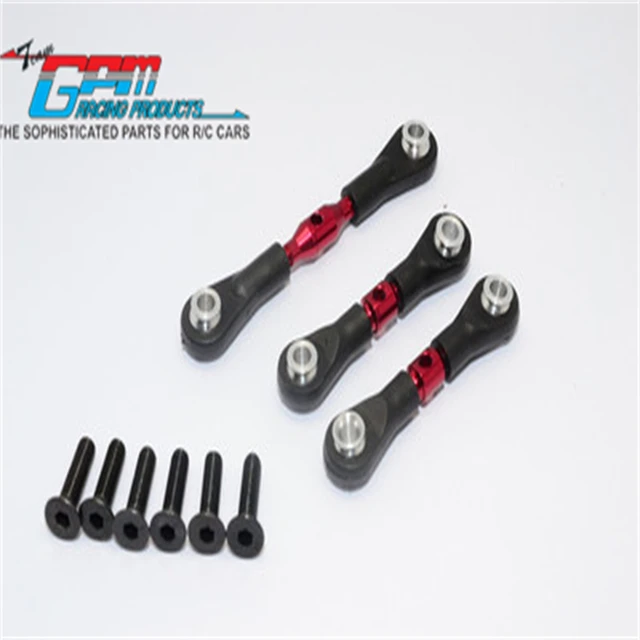 GPM ALLOY COMPLETED TIE ROD WITH SCREWS - 3PCS SET FOR TAMIYA TT-01/TT01D/TT01E UPGRADE