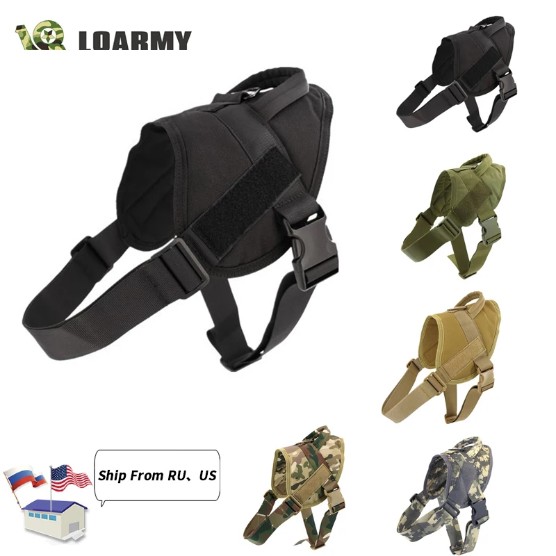 Tactical Dog Harness Pet Military Training Vest Dog Small Medium Big