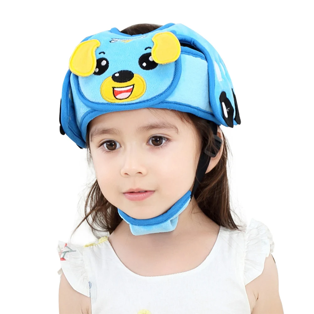 flannel blue Детская безопасность каска защита головы Дети Регулируемый мягкий головной убор анти-столкновения крышка M09 - Цвет: flannel blue