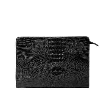 

Men Bag Alligator Crocodile Leather Clutch Bag Large Capacity Embossing Business Brand Envelope Clutch Men Ipad Clutch