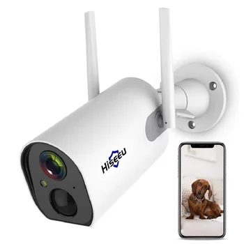 

Hiseeu 1080P HD Wireless IP Camera Outdoor Security IP Camera Battery Powered Rechargeable Waterproof Mition Monitor