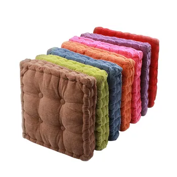 

Tatami Seat Thicken Elastic Chair Cushion Solid Color Seat Cushion Square Floor Cushion for Home Office Chair