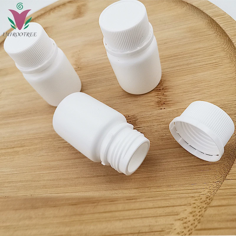 102pcs 20g 20cc HDPE Mini Small Clear Pill Bottles with Screw Cap and Aluminum Sealer