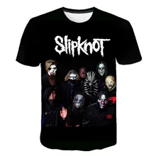 L'été T-shirt style décontracté 3D Imprimé Rock Punk Rock Slipknot T Chemises Hommes Femmes Punk Hip-Hop tshirts streetwear hauts à la mode T-shirt(China)