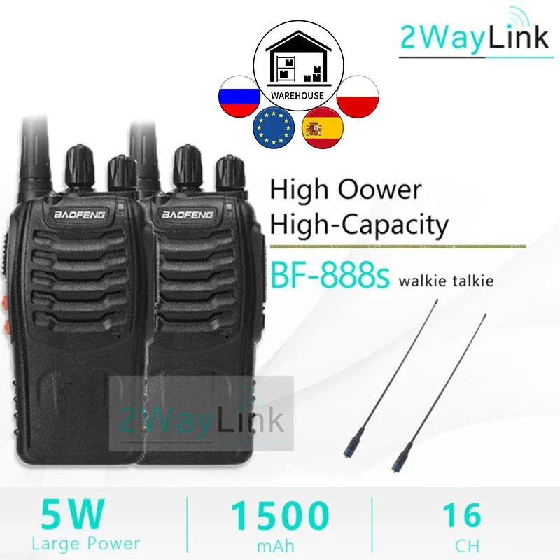 Рация Baofeng BF-888S радиостанция двухсторонней связи 888S УВЧ 888-400 МГц 16 каналов