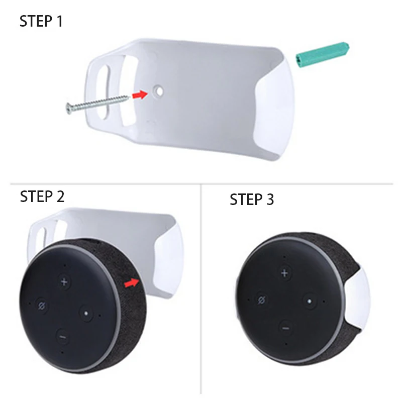 

For Amazon Echo Dot 3 Wall Mount Third Generation Intelligent Audio Bracket Outlet Mount Hanger Holder