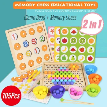 

Kids Toys Montessori Wooden Toys Hands Brain Training Clip Beads Puzzle Board Math Game Baby Early Educational Toys For Children