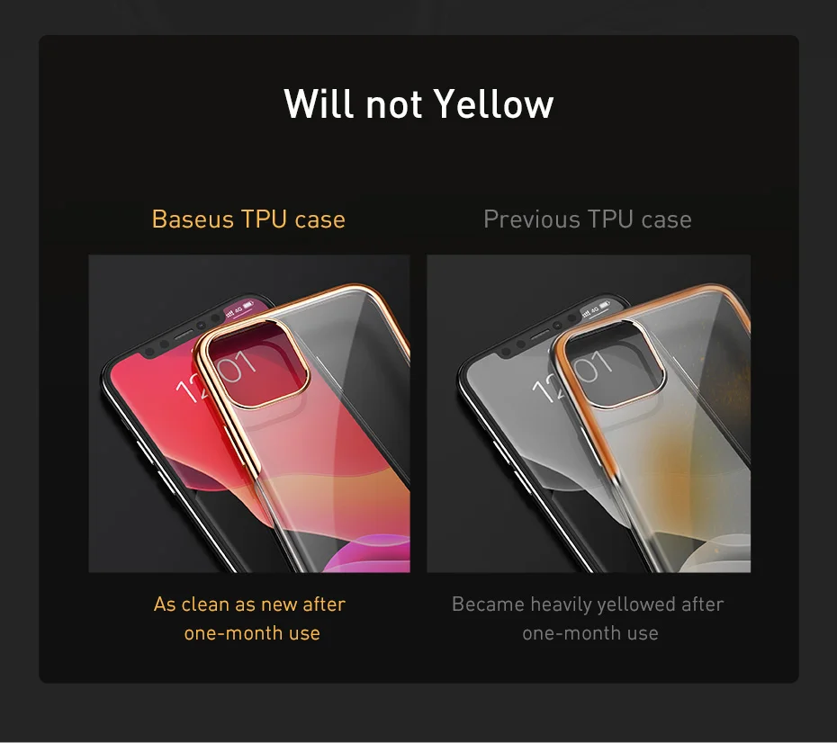 Роскошный прозрачный чехол Baseus для iPhone 11 Pro Max, Ультратонкий чехол для iPhone 11 Pro Max 5,8 6,1 6,5, новые чехлы
