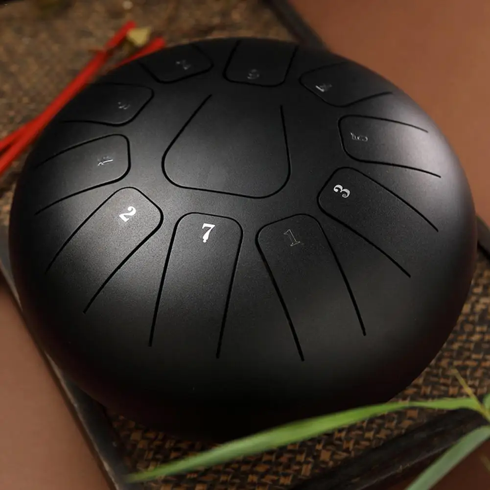 10 дюймов 11 нот D Основной стальной язык барабан Handpan Tankdrum HangDrum с мягкой барабанной сумкой и парой молотков