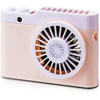 

Practical Hanging neck handheld camera fan Electric Camera Fan Customized Mini Creative Small Fan Gift