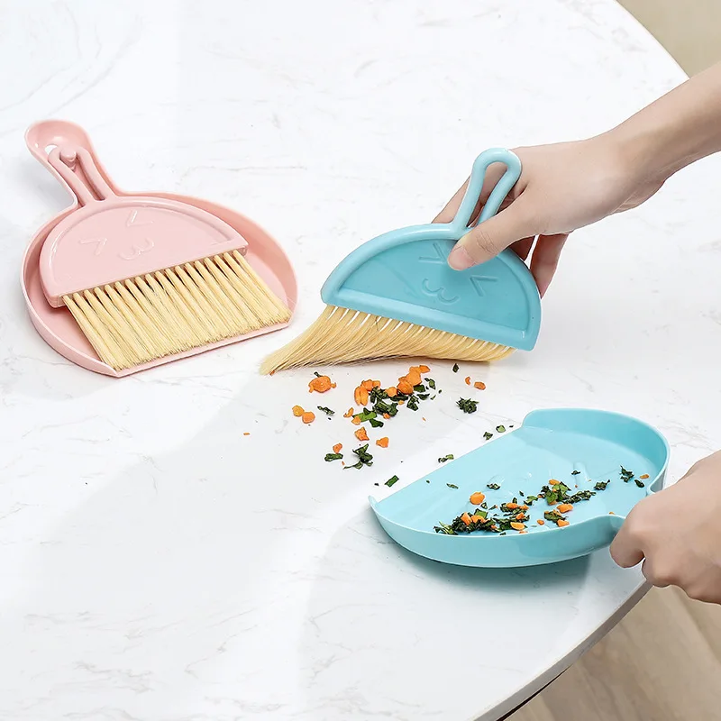 Mini Cleaning Broom Brush and Dustpan Set Broom Desktop Sweep Cleaning ~~
