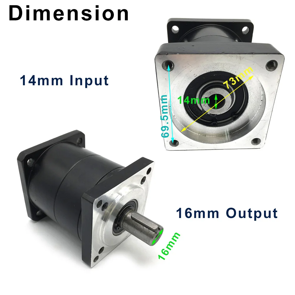 Motor Planetary Gearbox Nema34 86mm Flange 14mm Input 16mm/14mm Output Ratio 3,5,8,10,16,36~216 Speed Reducer for Stepper Motor