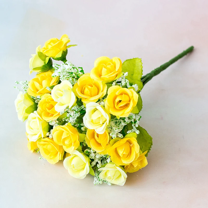 1 X Fake Rose Artificial Flowers Bunch Bouquet Wedding Home Party Decor Ornament