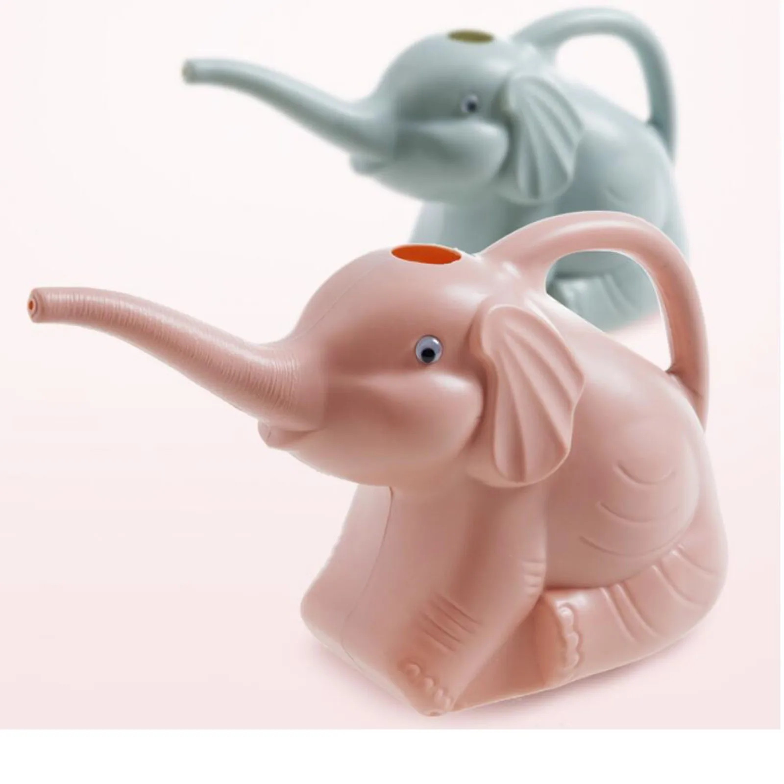 Plastic Cute Elephant Watering Can Outdoor Garden Long Nozzle With Handle Irrigation Watering Can for Potted Plants Patio Garden