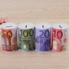 Euro Dollar Money Box Safe Cylinder Piggy Bank Banks For Coins Deposit Storage Boxes Home Decoration ► Photo 2/6