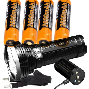 

FENIX TK75 5100 Lumen 929 yards beam 2018 Edition CREE LED USB rechargeable Flashlight with 4 x Fenix ARB-L18-2600 Battery