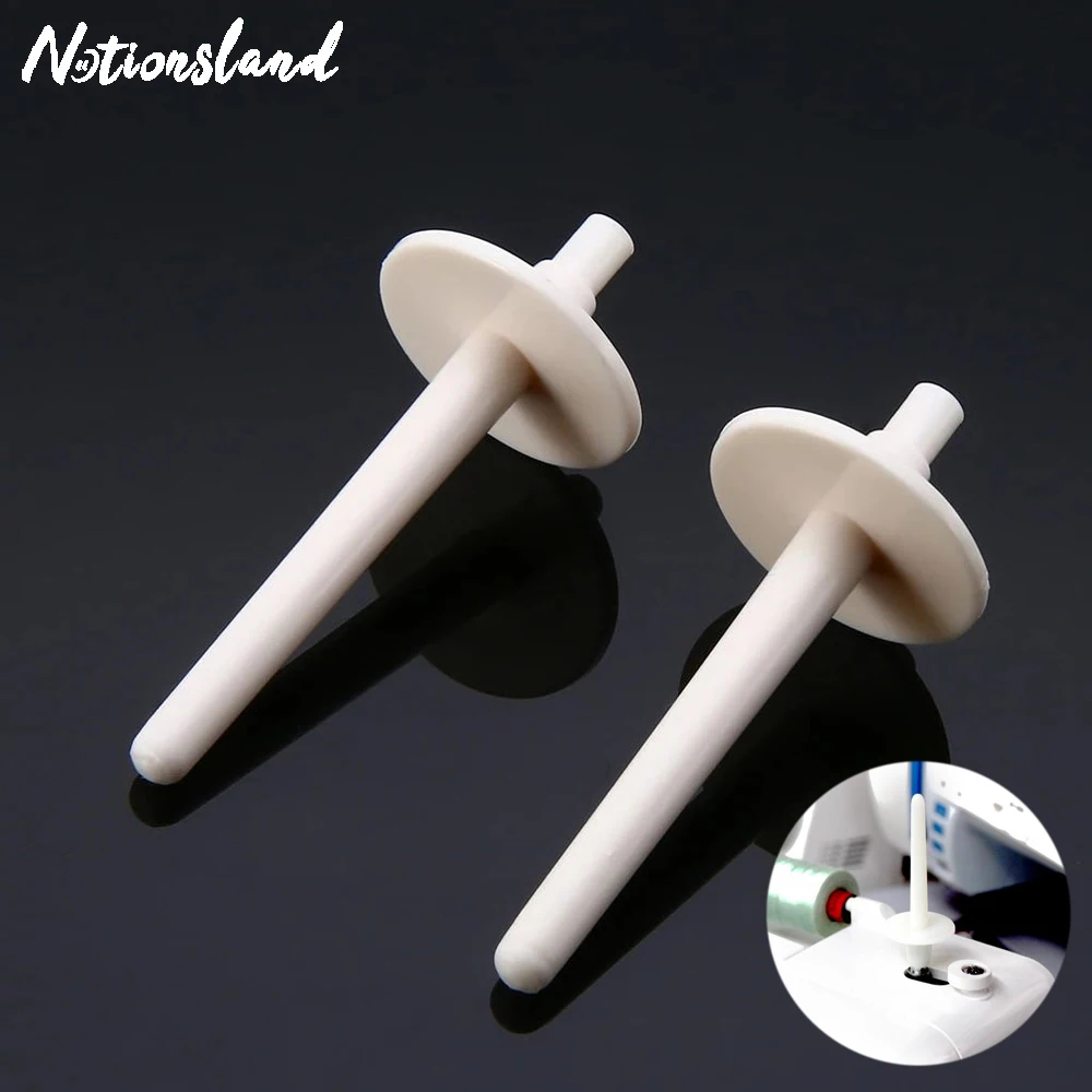 2pcs/Set White Plastic Spool Pins Stand Holder Sewing Machine Parts Accessories Fits top Bobbin Winders | Дом и сад