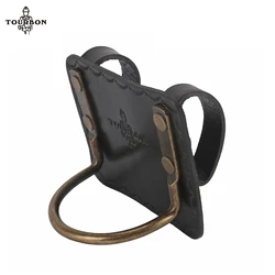 Turbon – porte marteau en cuir véritable, noir, avec boucle en acier robuste 