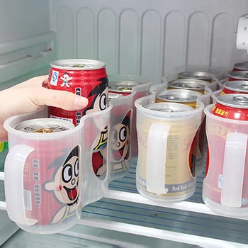 

Home Kitchen Organizer Refrigerator Storage Box Cola Beverage Space-saving Finishing Four Case Organizer Kitchen Accessories