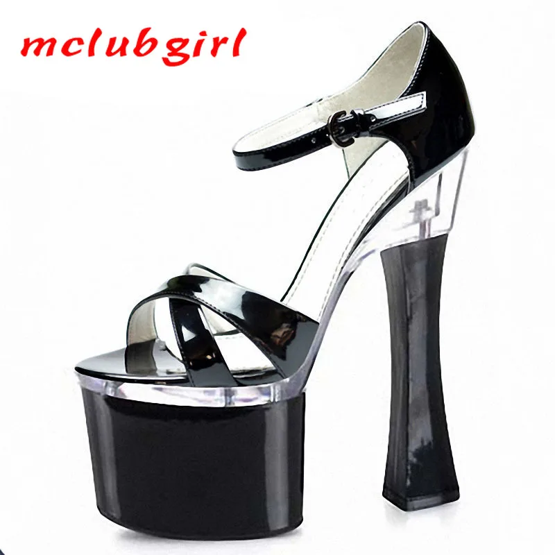 Mclubgirl/Босоножки на платформе очень высоком каблуке 18 см Уникальные