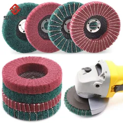 Disque de polissage Non tissé pour meuleuse d'angle, 125mm, en Fiber de Nylon, grain 120/180/240/320 