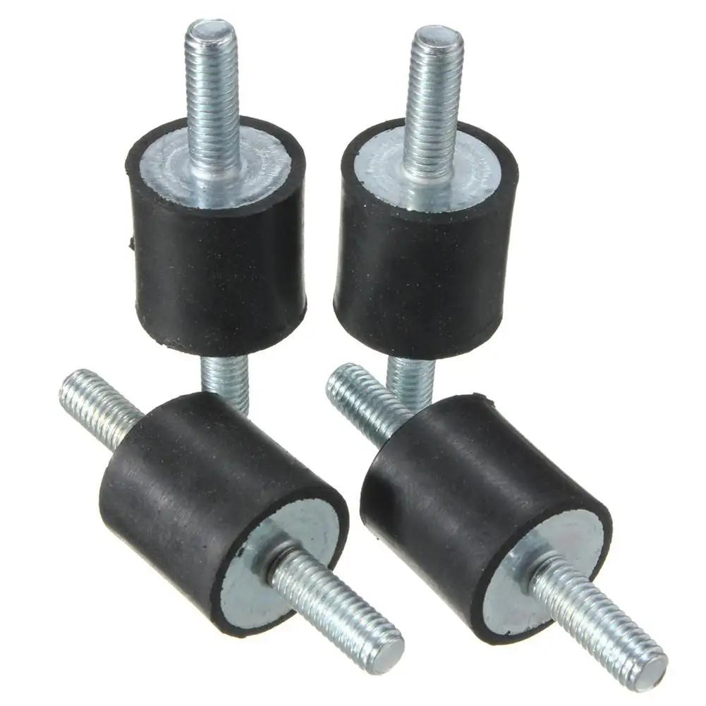 4 Tamponi Antivibranti In Gomma M6 - Per Generator, Lavatrici, Compressori
