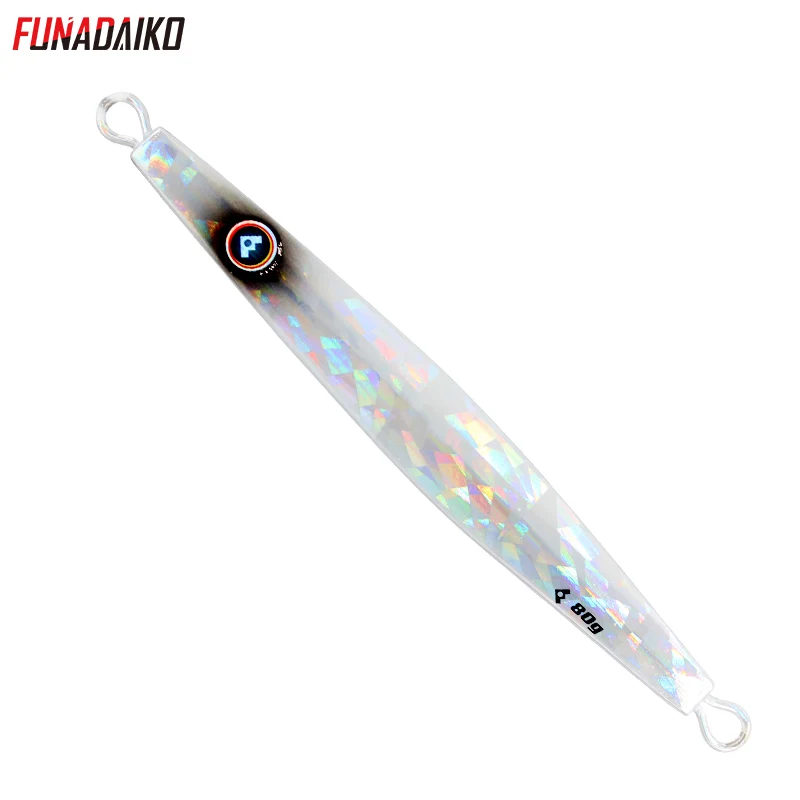 FUNADAIKO fish lure artificial bait lure Metal jig  fishing lure slow jig jigging lure 60g 80g 100g jig bait hard lure jig metal