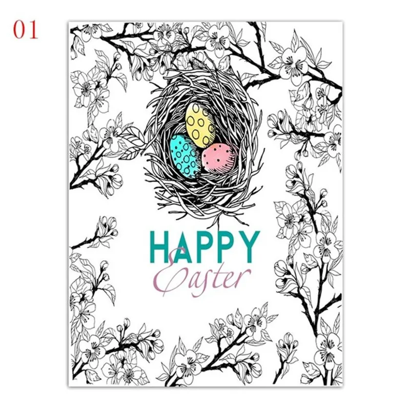 Nordic Style Poster Canvas A4 Modern Print Bird Egg Nest Honeycomb And Flowers Letters Happy Painting