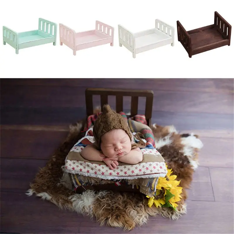 新生児用写真アクセサリー,木のベッド,赤ちゃんのポーズ,取り外し可能な背景,赤ちゃんの写真アクセサリー AliExpress