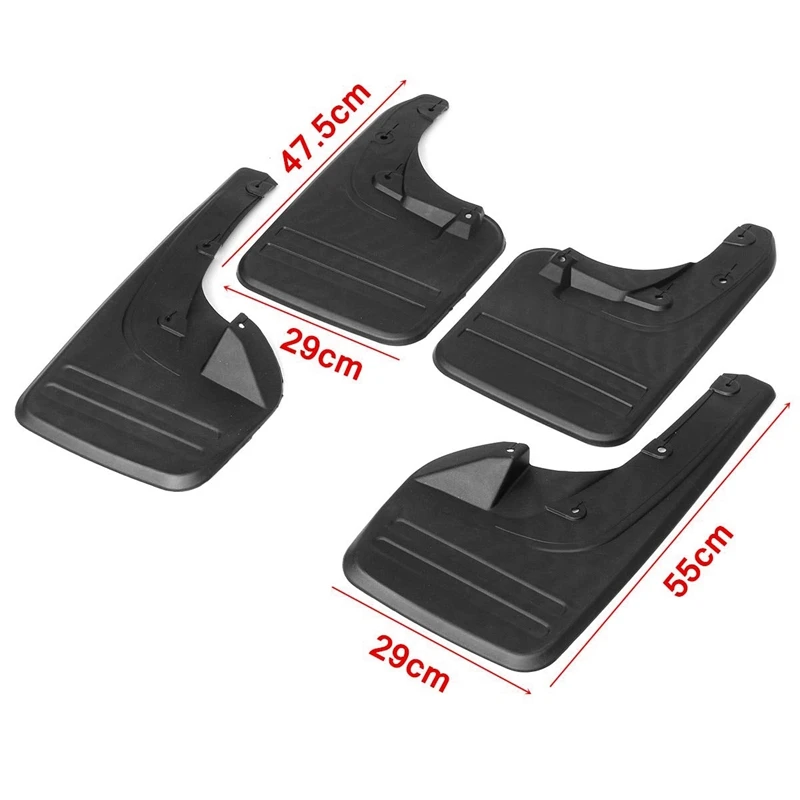 New4X Передняя и тыльная грязь щитки Брызговики-крыло для Toyota Hilux Vigo 2005- пластик прямой Болт установка внешний Pa