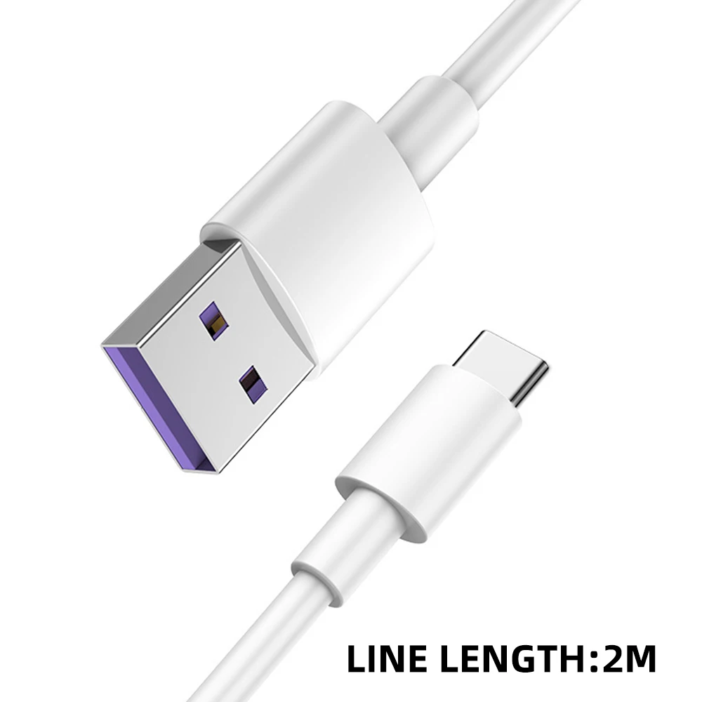 FDBRO 5A type C USB кабель супер быстрый зарядный кабель для samsung huawei Xiaomi Oneplus type C порт прочный шнур для передачи данных - Цвет: white 2m