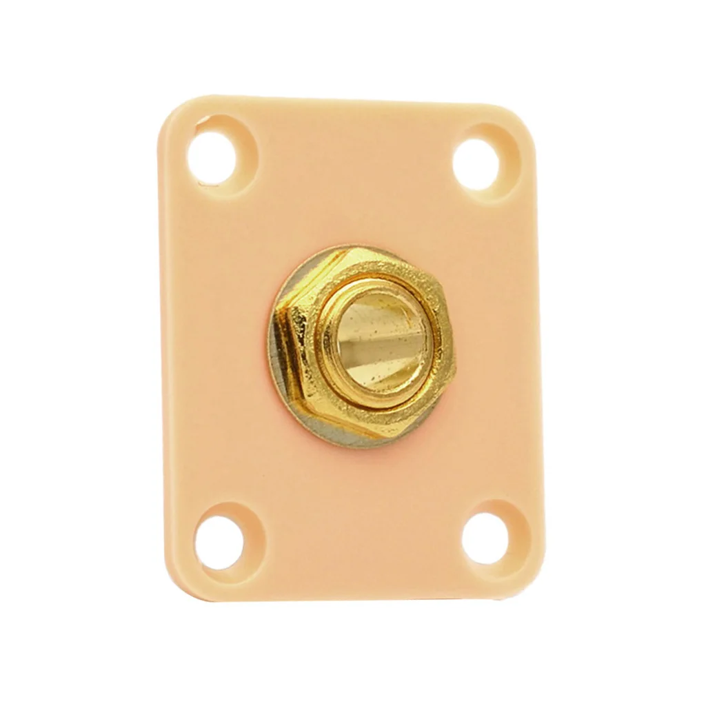 Square Electric Guitar Output Jack Socket Plate for Les Paul Replacement 3 Colors