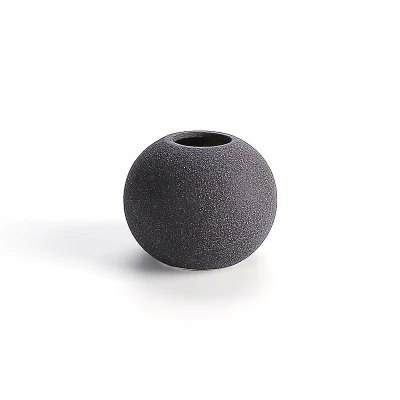 Europe small vase Grind glaze ceramics Black blue Grey vases Flower arts and crafts home decoration accessories modern - Цвет: A 38x78x95mm8