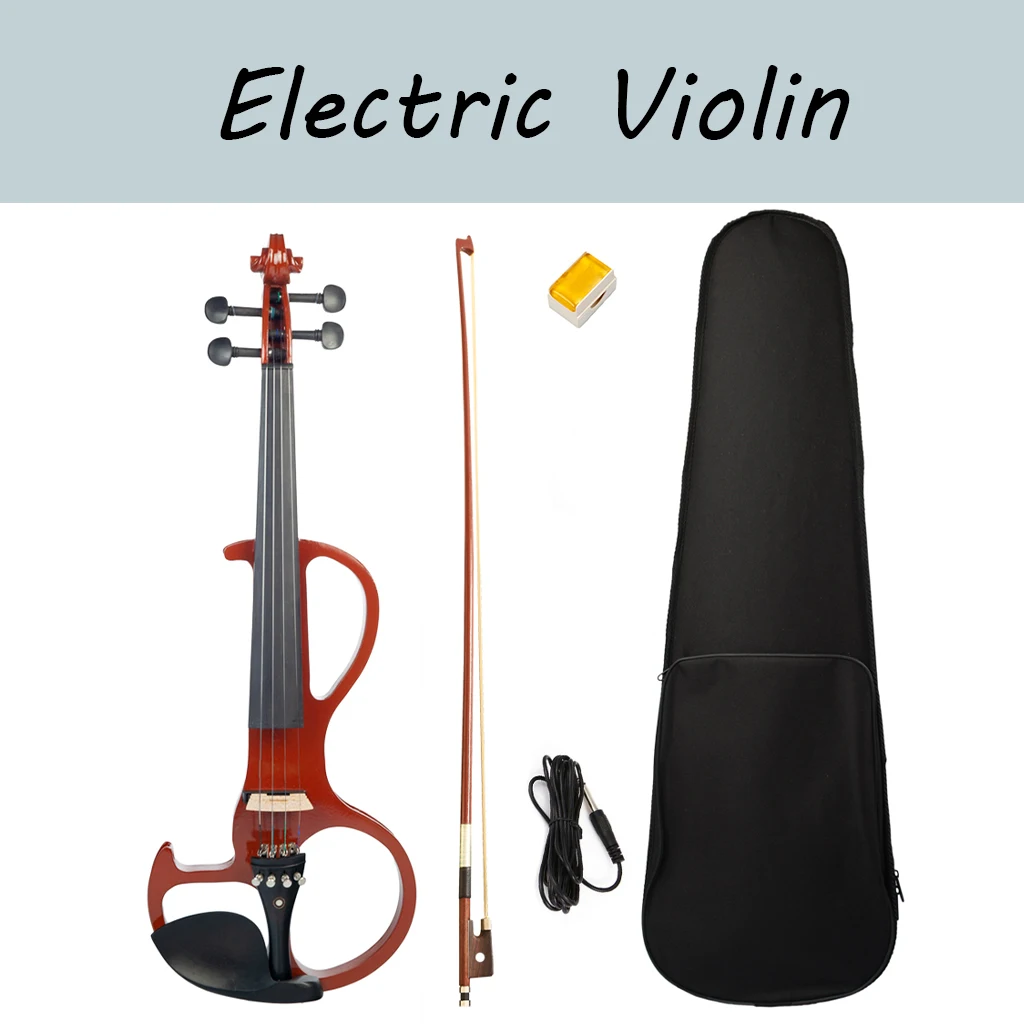 Students And Beginners Electric Violin 4/4 Solid Wood Silent Violin