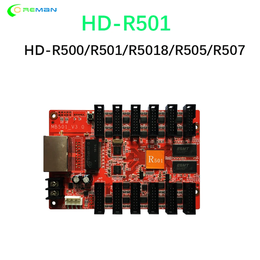 Huidu HD R501 полноцветная карта приема 12x Hub75 порты T901 C15 Запчасти для видеостен R500 R5018