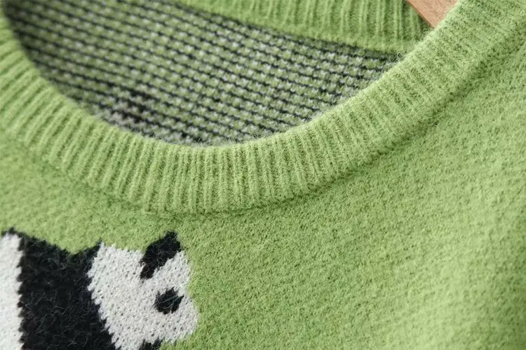 H. SA/ г. Зимние свитера; Повседневный пуловер и джемперы с рисунком героев мультфильмов; свитера с длинными рукавами и рисунком панды; Kawaii Pull Jumpers