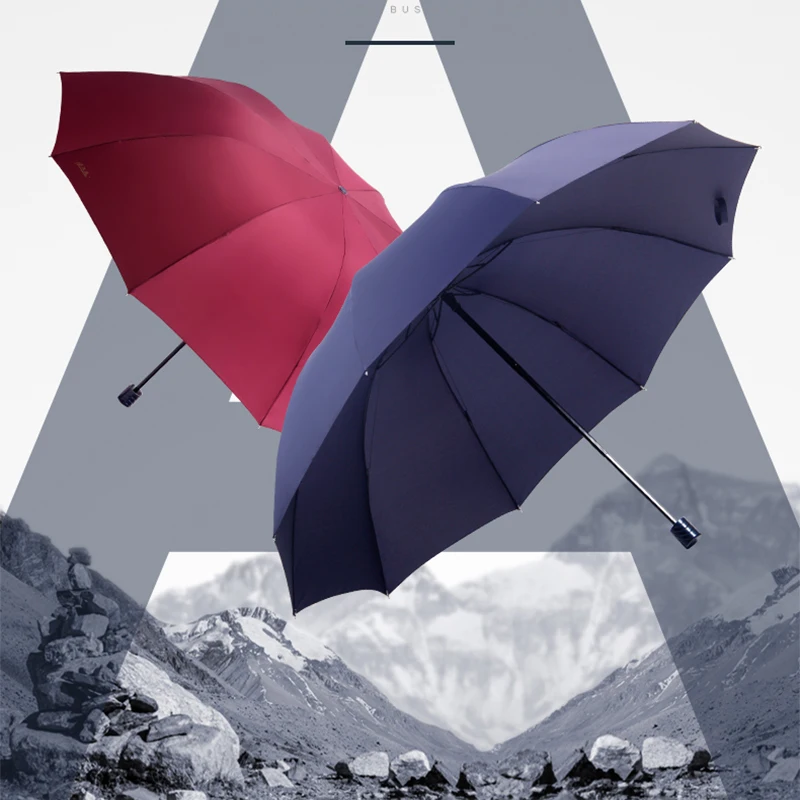 LIKE RAIN 130CM Large Golf Umbrella Rain Women Windproof Large Folding Umbrella High Quality Men Business Double Umbrellas UBY28 Folding Umbrella