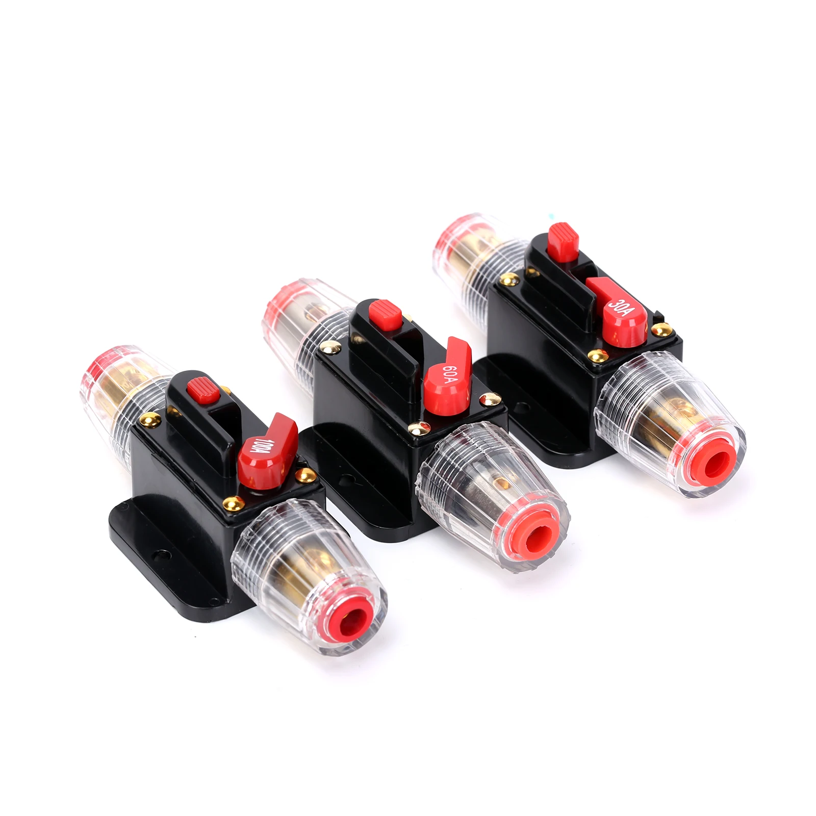 Details about   20A-100A AMP Circuit Breaker Car Marine Stereo Audio Inline Replace Fuse DC 12V 
