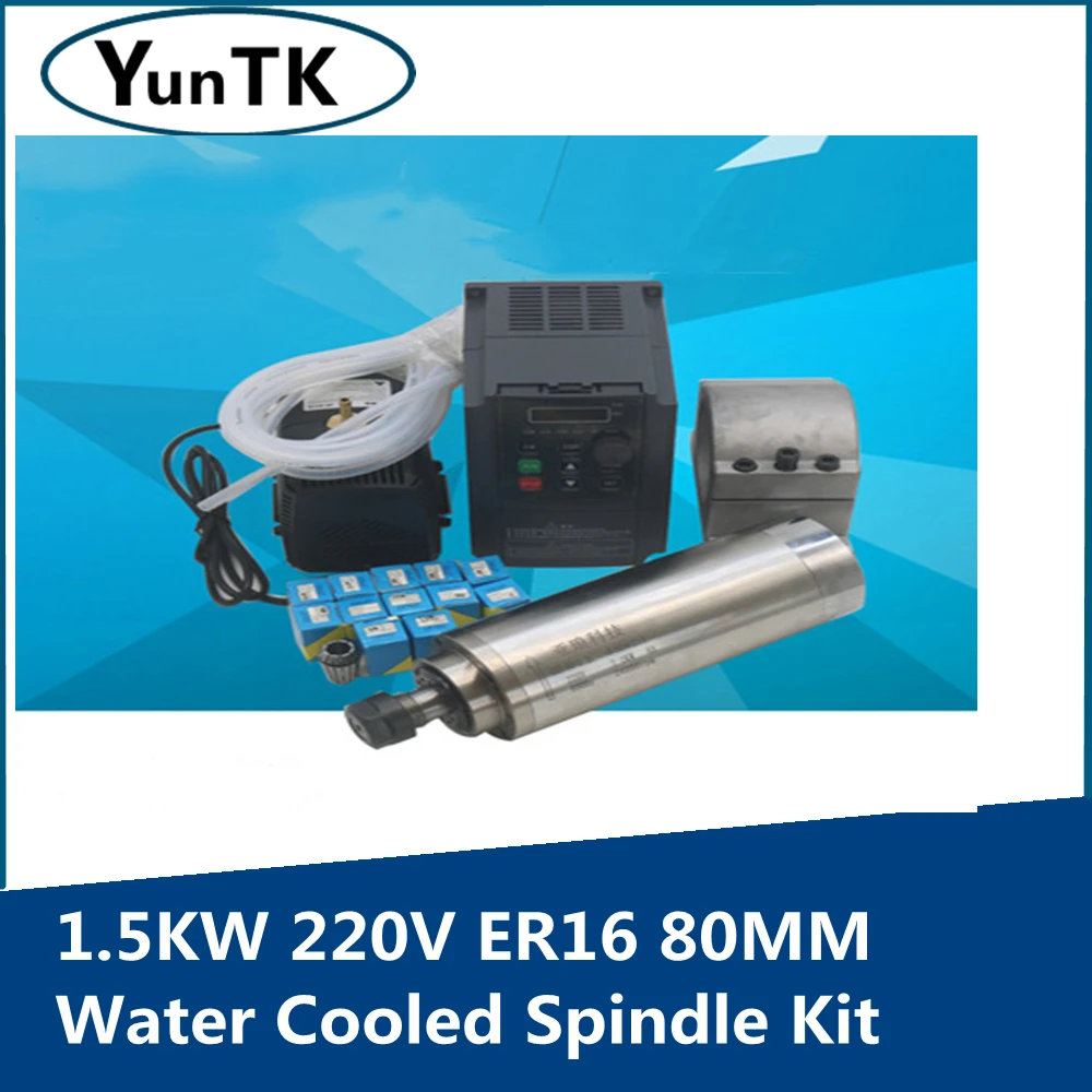 日本国産 Cnc工作機械用 1 5kw水冷モーター インバーター 80mmクランプ 5 Mチューブおよび13個付き 格安販売オンライン Imagensolutions Us