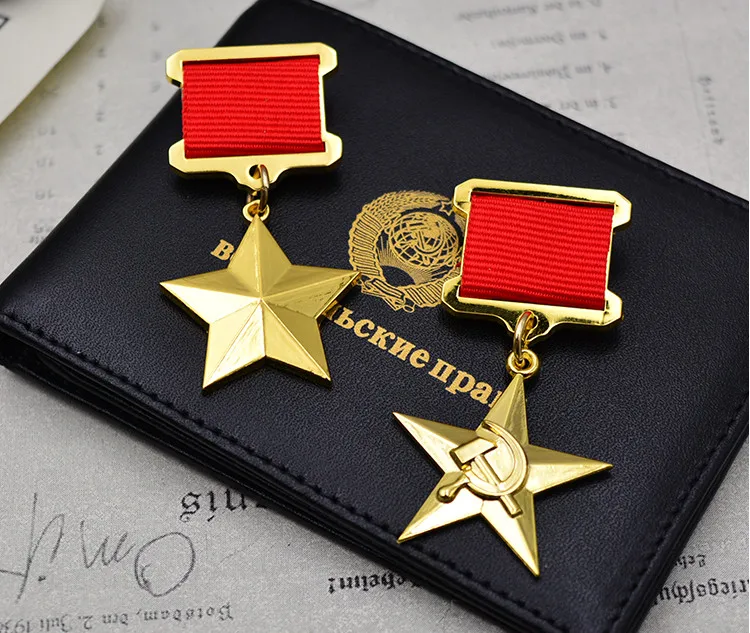 2 шт./лот Позолоченные сталиновые золотые медали времен Второй мировой войны СССР