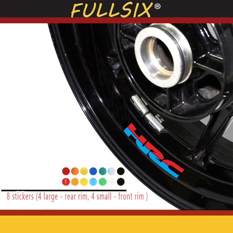 

New sale Motorcycle wheel reflective decorative rim interior side logo decals For Honda HRC sticker hrc 65 60 55