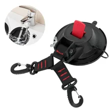 

1PC Heavy Duty Suction Cup Anchor With 2 Securing Hooks Tie Down Camping Tarp Car Camping Tarpaulin Accessories Black+Red