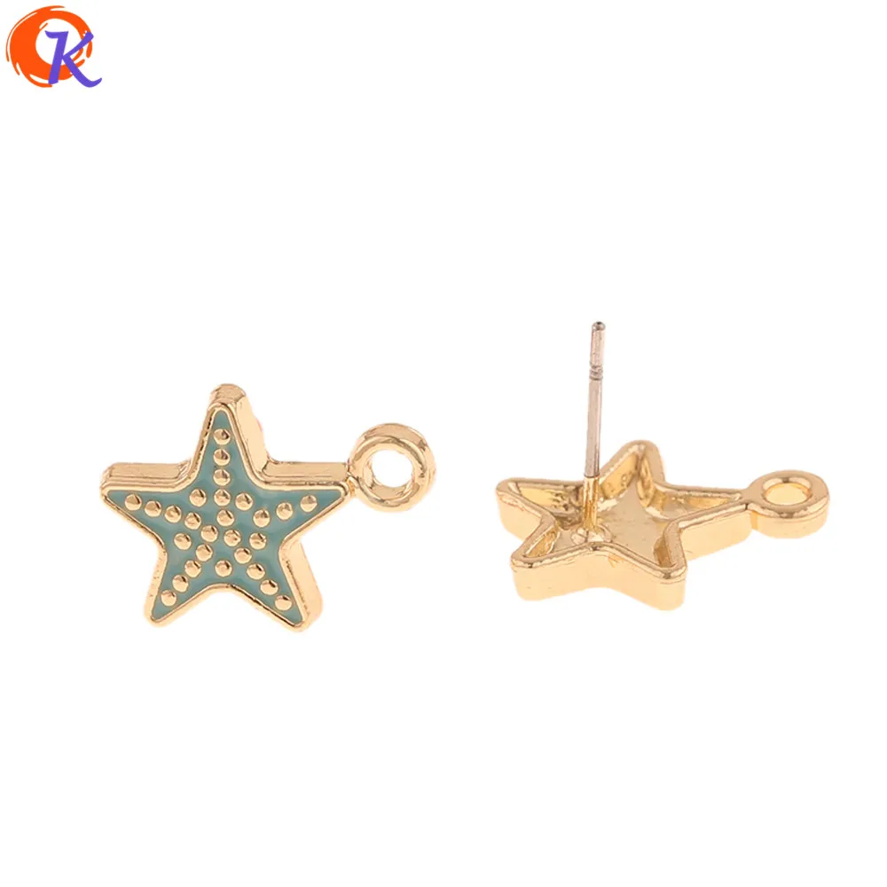 

Cordial Design 100Pcs 12*15MM Jewelry Accessories/Earrings Stud/Paint Effect/Star Shape/DIY Making/Hand Made/Earring Findings